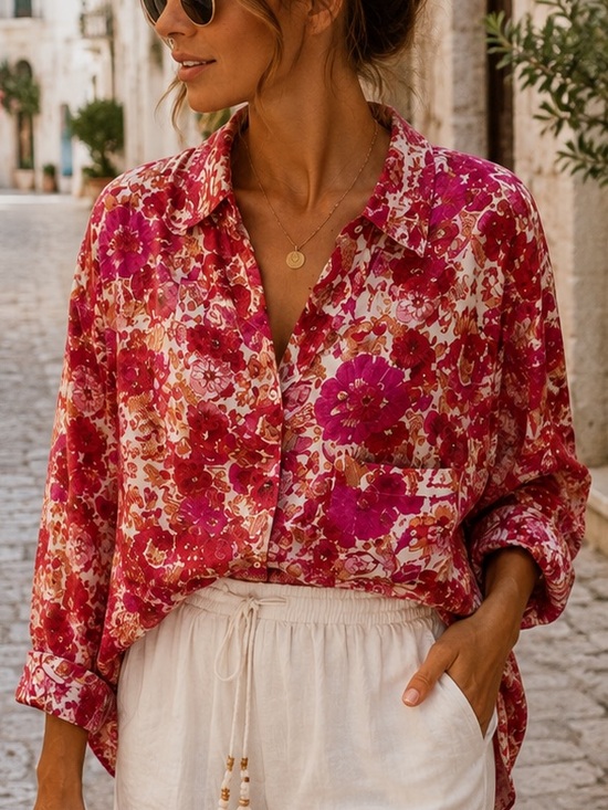 Tru Luxe Jeans Tops - Tru Luxe Jeans Floral Embroidered Button-Down Blouse Size XL NWT